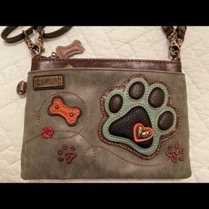 Charming Chala Dog Paw Print Crossbody Handbag